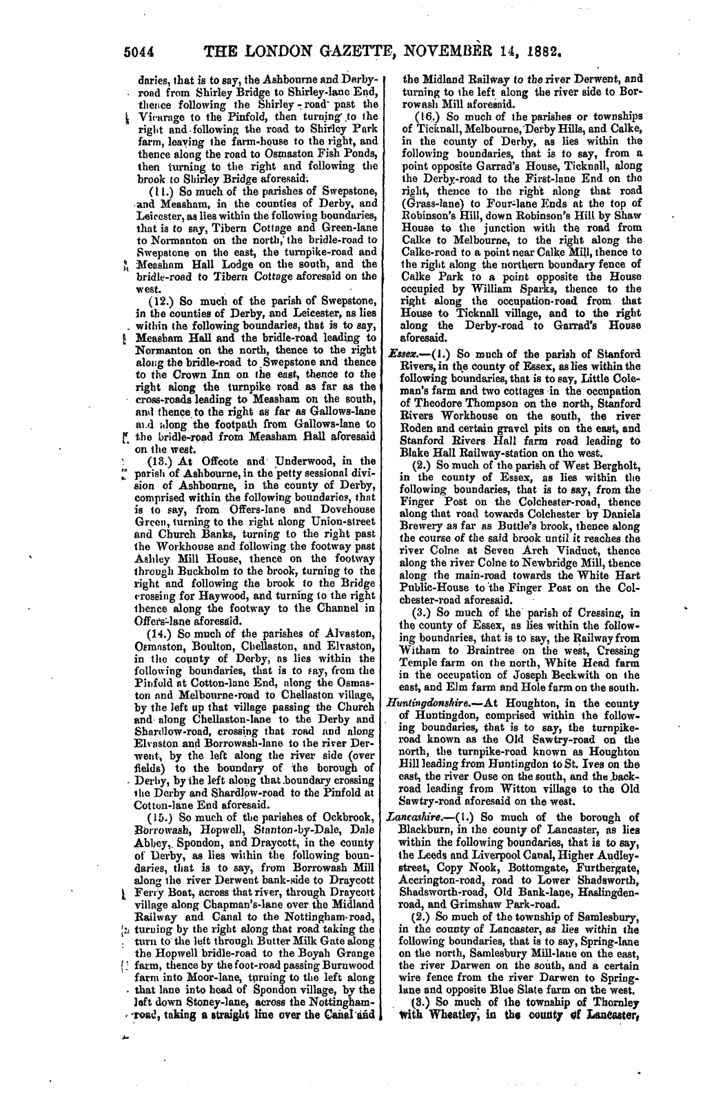 5044 the London Gazette, November 14, 1882