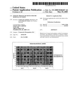 (12) Patent Application Publication (10) Pub. No.: US 2005/0106267 A1 Frykman Et Al