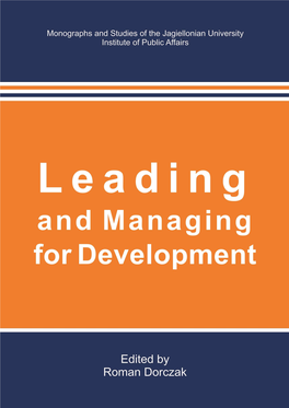 Leading and Managing for Development