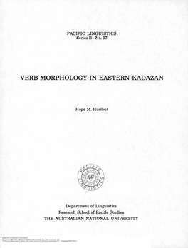 Verb Morphology in Eastern Kadazan