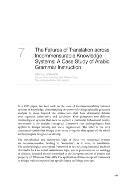 A Case Study of Arabic Grammar Instruction Allon J