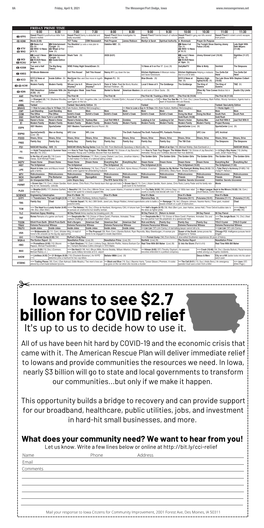 Iowans to See $2.7 Billion for COVID Relief It's up to Us to Decide How to Use It