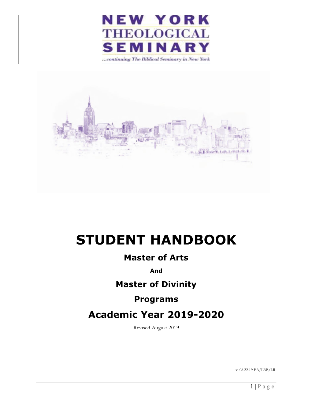 Student Handbook