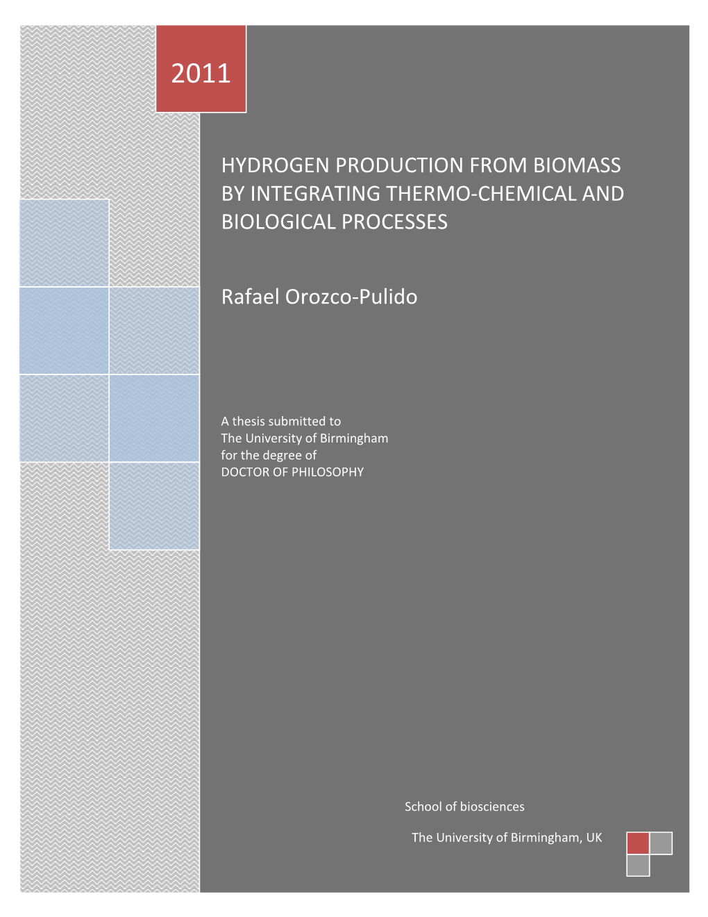 Hydrogen Production from Biomass by Integrating Thermo-Chemical and Biological Processes
