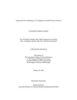 Sex Trafficking, US Evangelicals, and the Promise Of