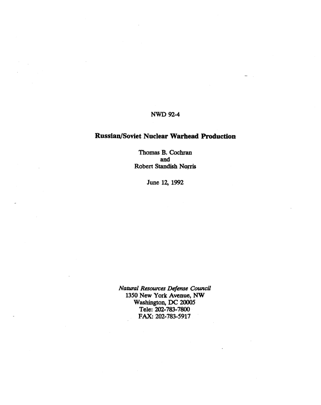 And Robert Standish Nand Natural Resources Defense Council