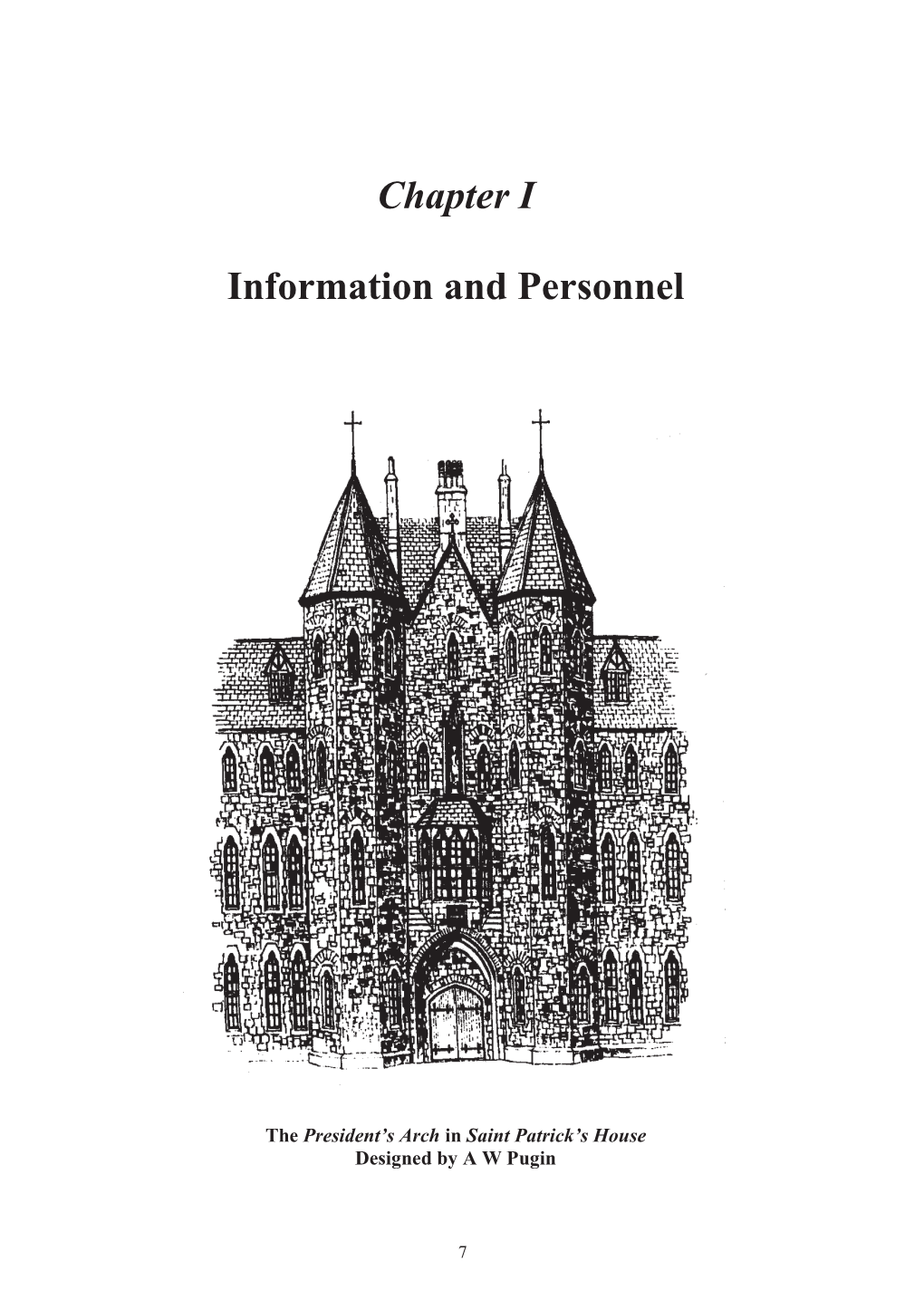 Chapter I Information and Personnel