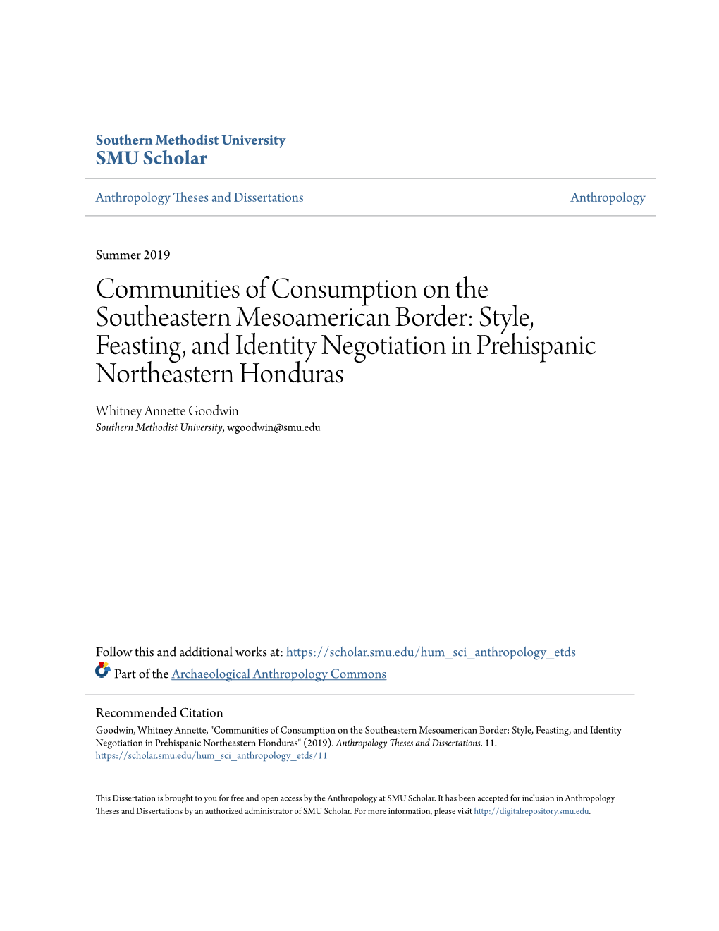 Communities of Consumption on the Southeastern Mesoamerican