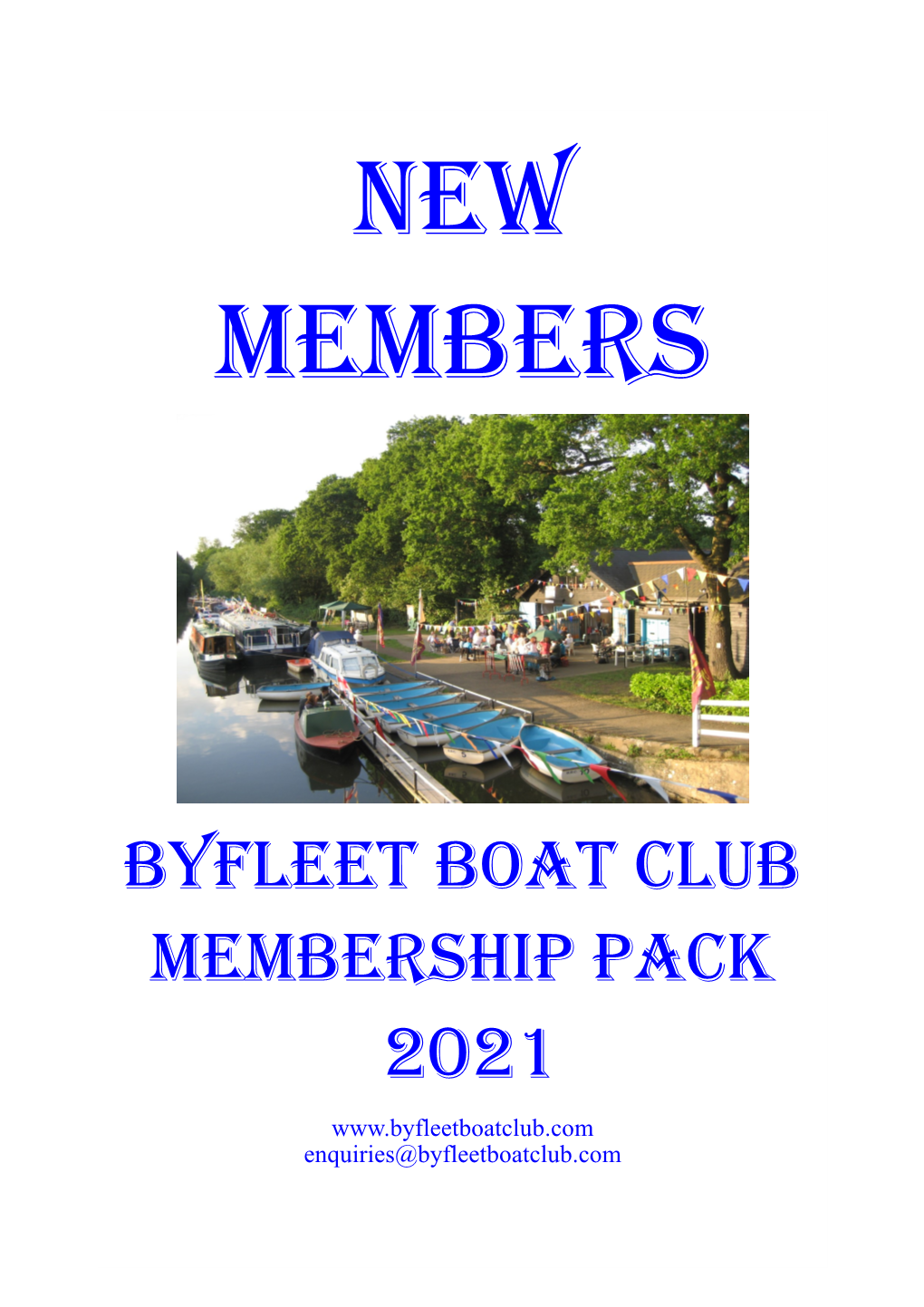 Byfleet Boat CLUB Membership Pack 2021