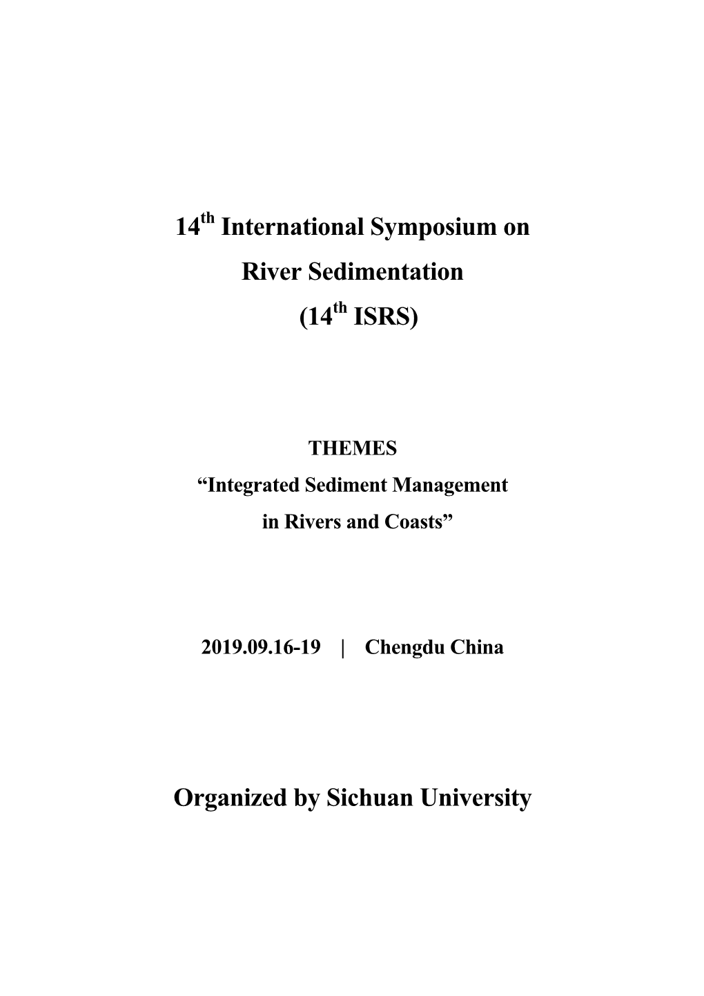 Organized by Sichuan University