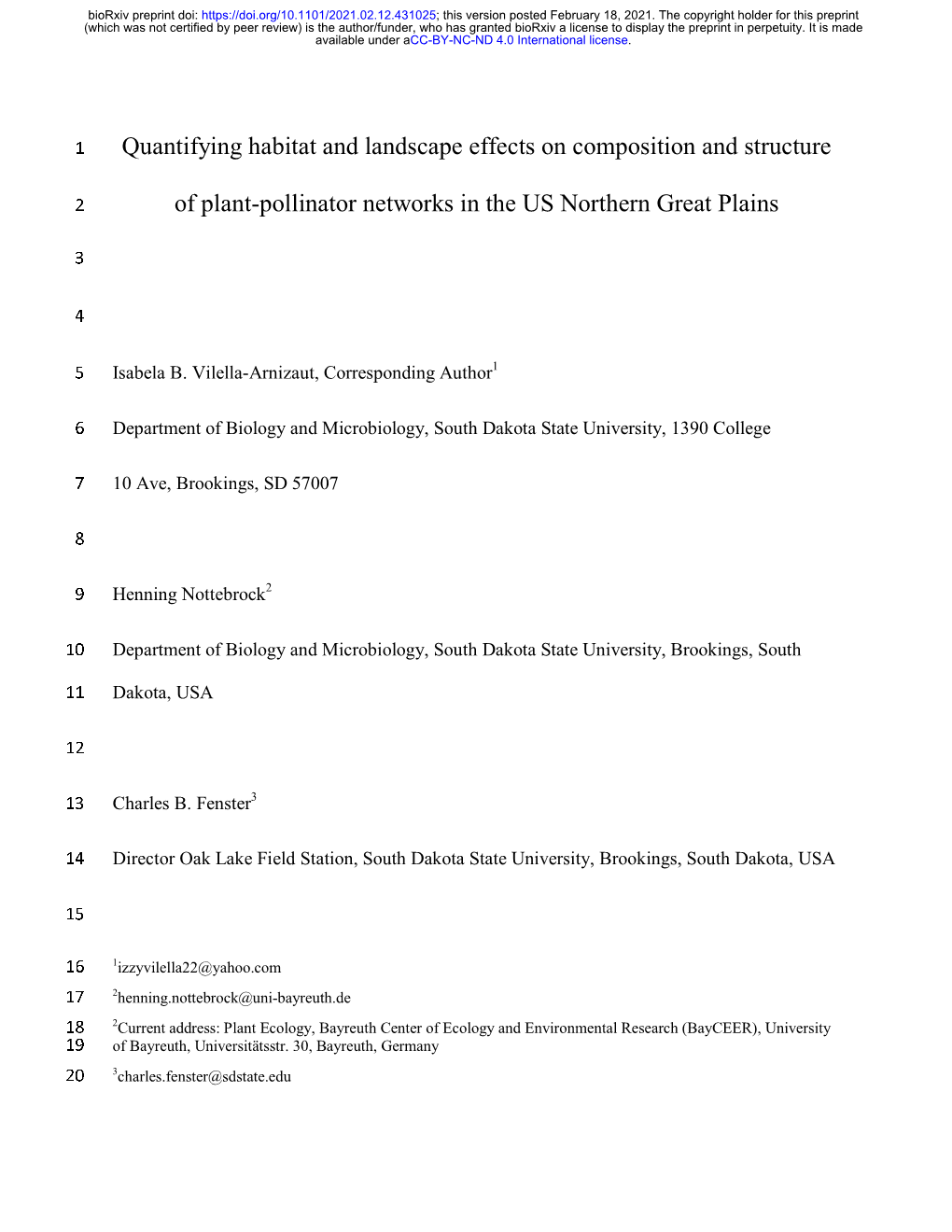 Quantifying Habitat and Landscape Effects on Composition and Structure