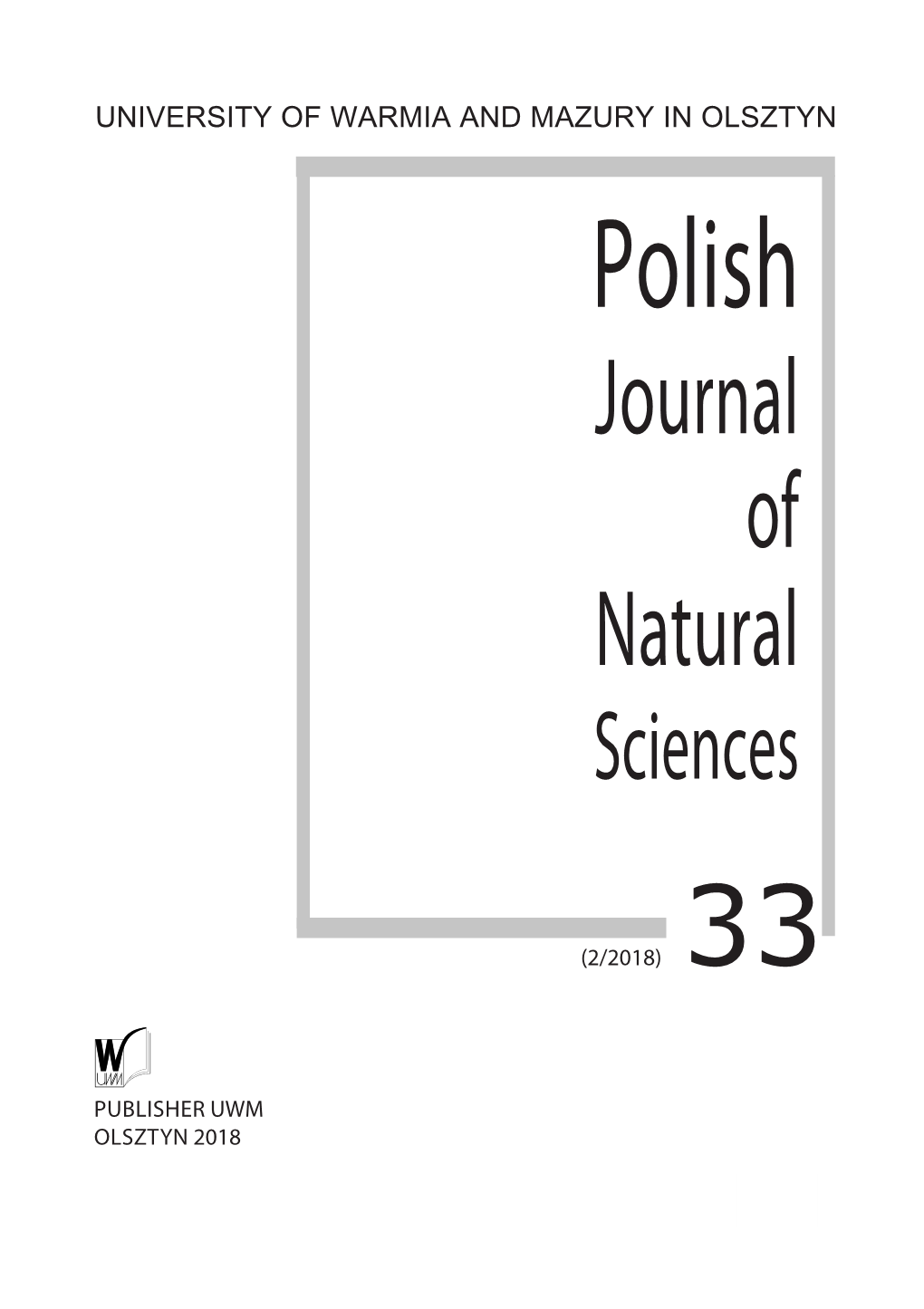 Polish Journal of Natural Sciences