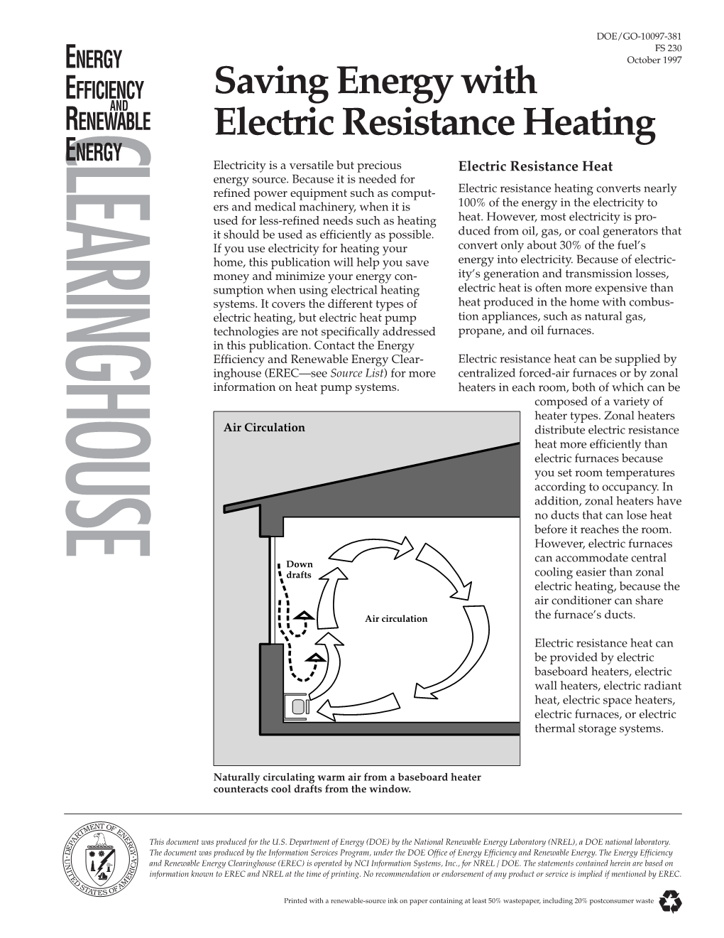 Saving Energy with Electric Resistance Heating