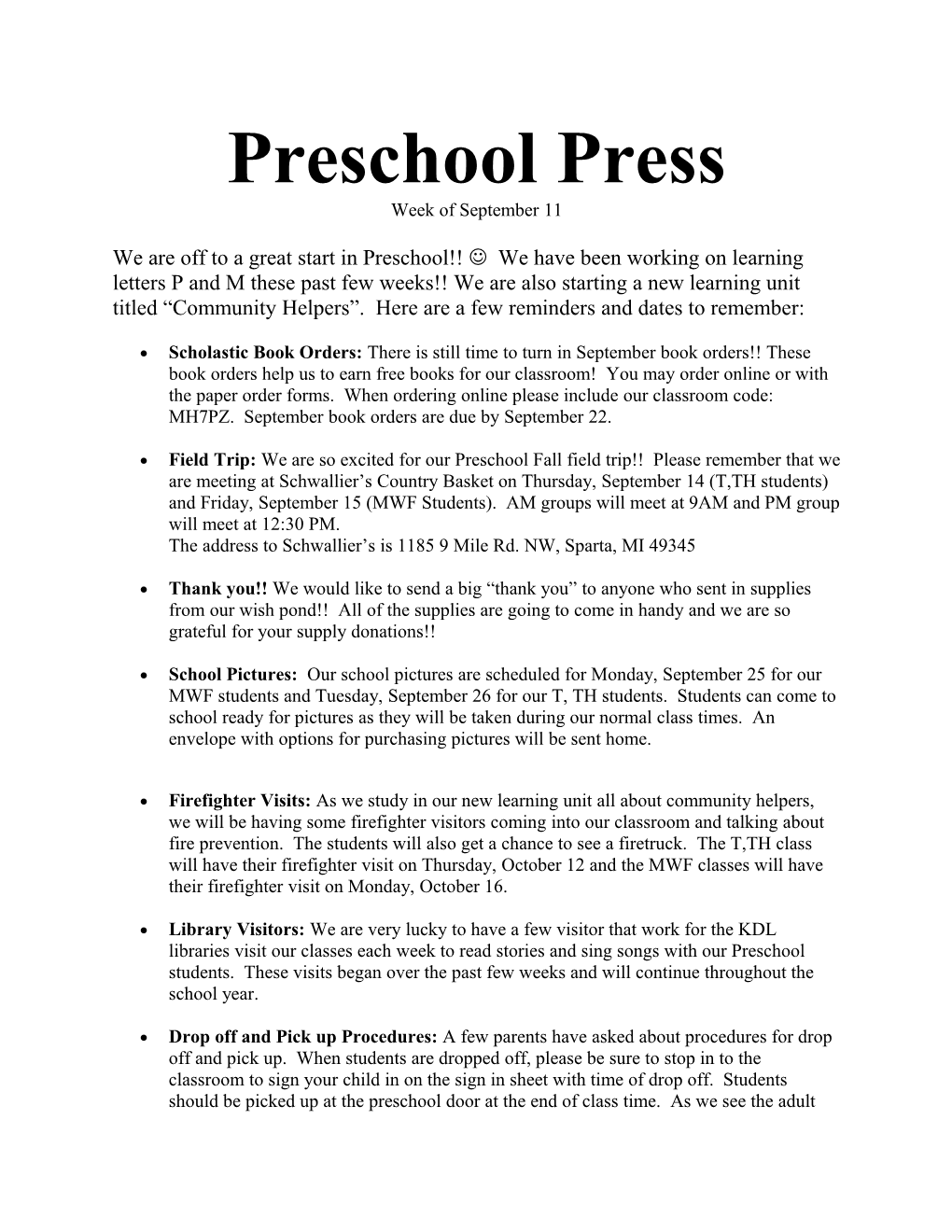 Preschool Press