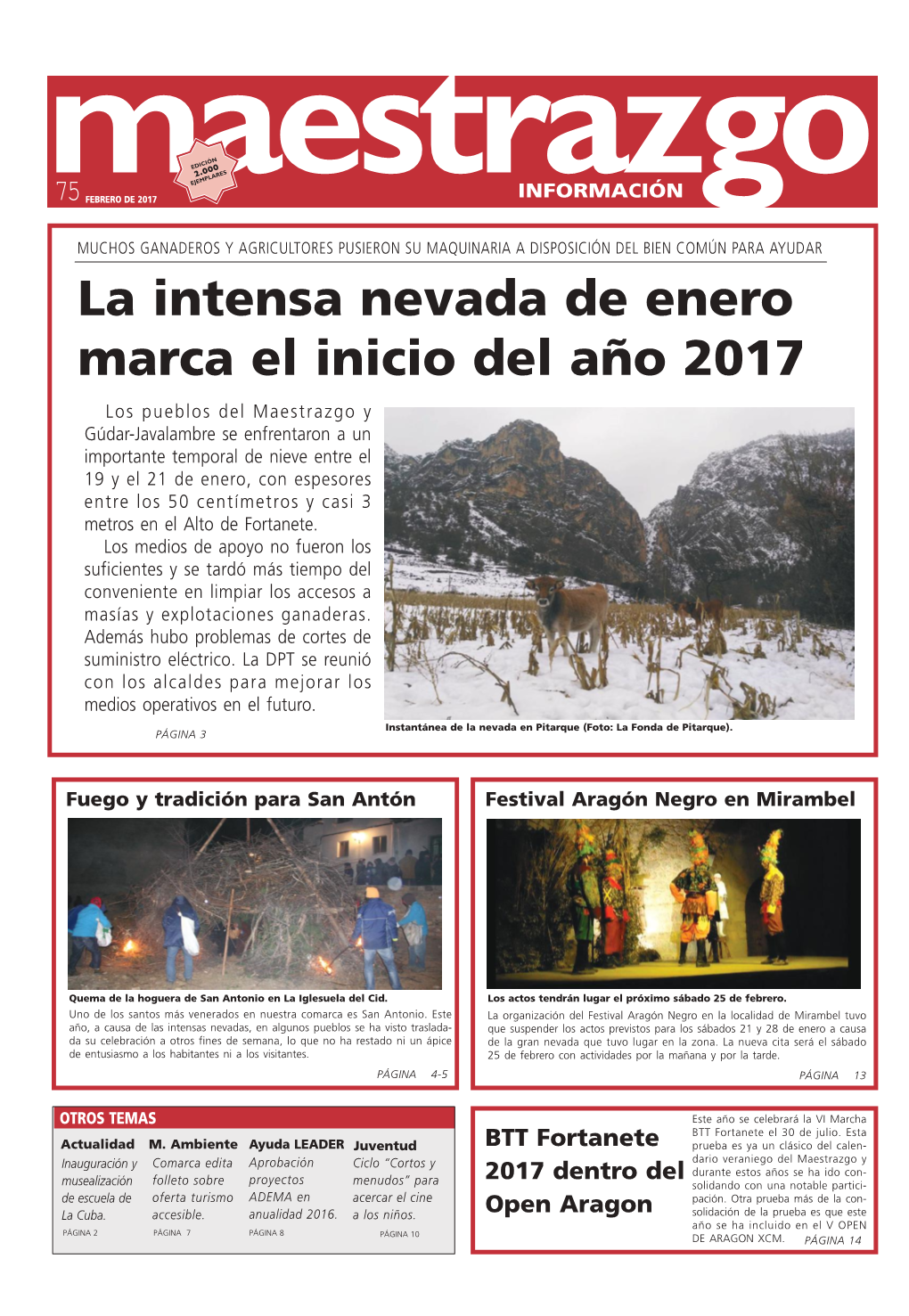 La Intensa Nevada De Enero Marca El Inicio Del Año 2017