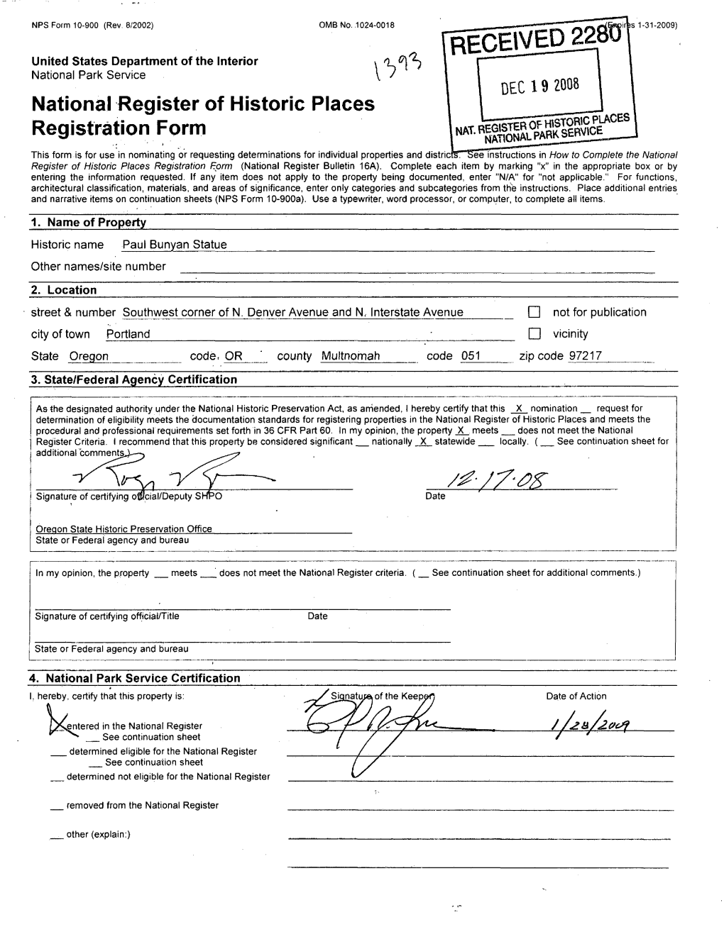 National Register of Historic Places Registration Form ___