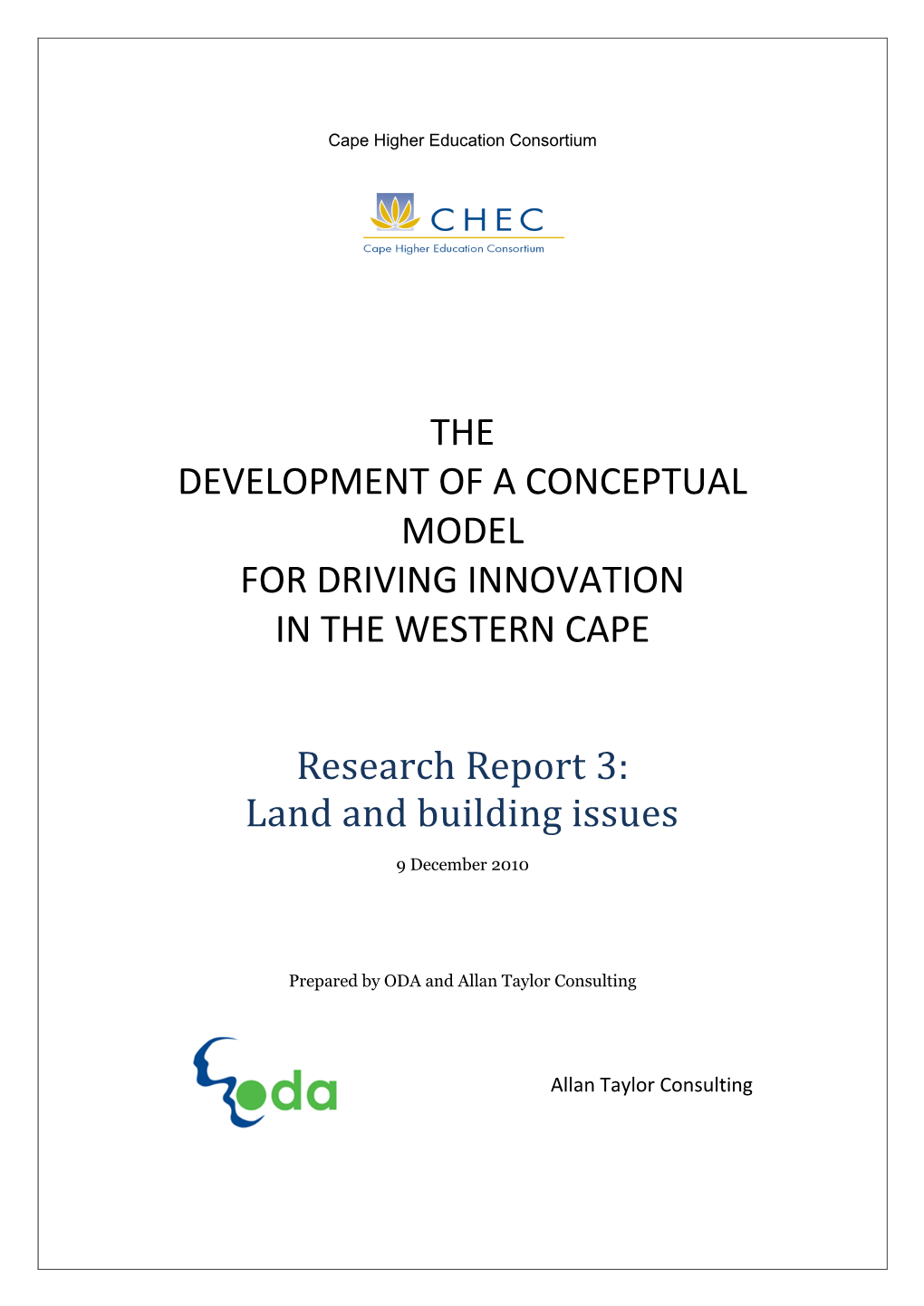 Third Report: Land and Building Issues