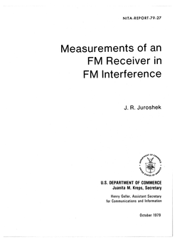 Measurements of an FM Receiver in FM Interference