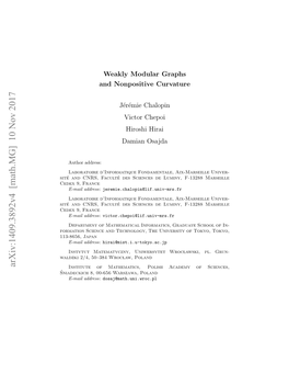 Weakly Modular Graphs and Nonpositive Curvature