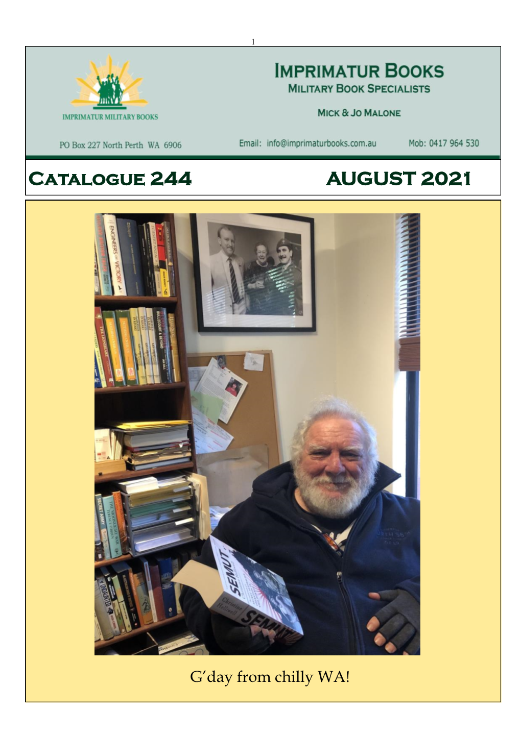 Catalogue 244 AUGUST 2021