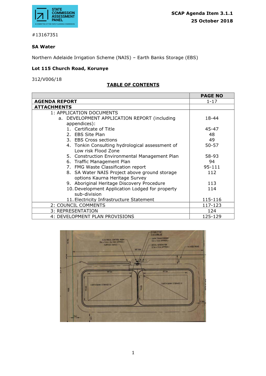 1 SCAP Agenda Item 3.1.1 25 October 2018 #13167351 SA Water