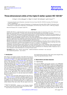 Three-Dimensional Orbits of the Triple-O Stellar System HD 150136⋆