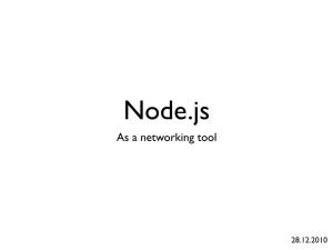 Node.Js As a Networking Tool