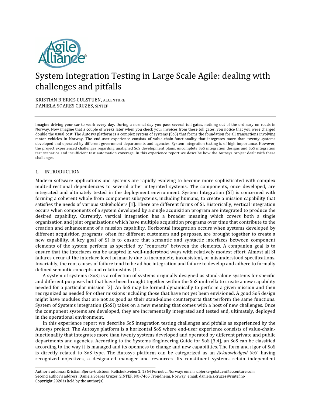 System Integration Testing in Large Scale Agile: Dealing with Challenges and Pitfalls