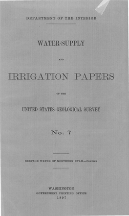 Irrigation Papers