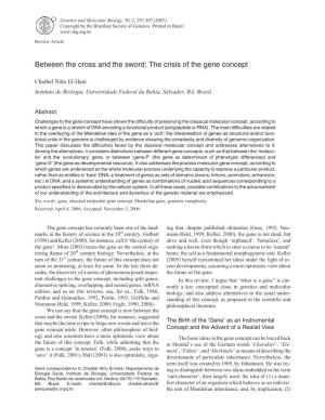 Between the Cross and the Sword: the Crisis of the Gene Concept