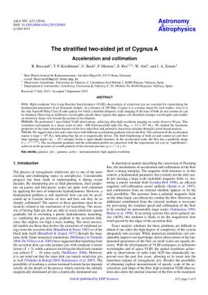 The Stratified Two-Sided Jet of Cygnus A