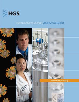 Human Genome Sciences 2008 Annual Report