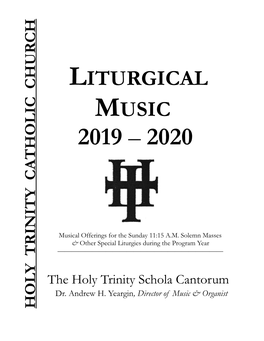 Music Brochure 2019-2020