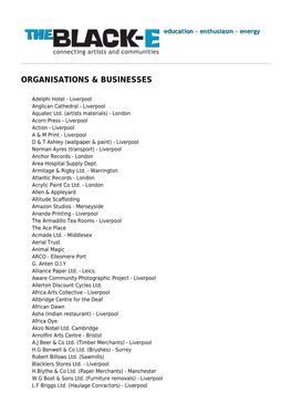 Organisations & Businesses