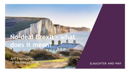 No-Deal Brexit – What Does It Mean?