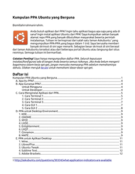 Kumpulan PPA Ubuntu Yang Berguna Daftar