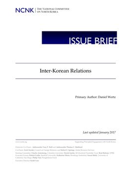 An Overview of Inter-Korean Relations