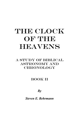 The Clock of the Heavens
