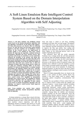 A Soft Linen Emulsion Rate Intelligent Control System Based on the Domain Interpolation Algorithm with Self Adjusting