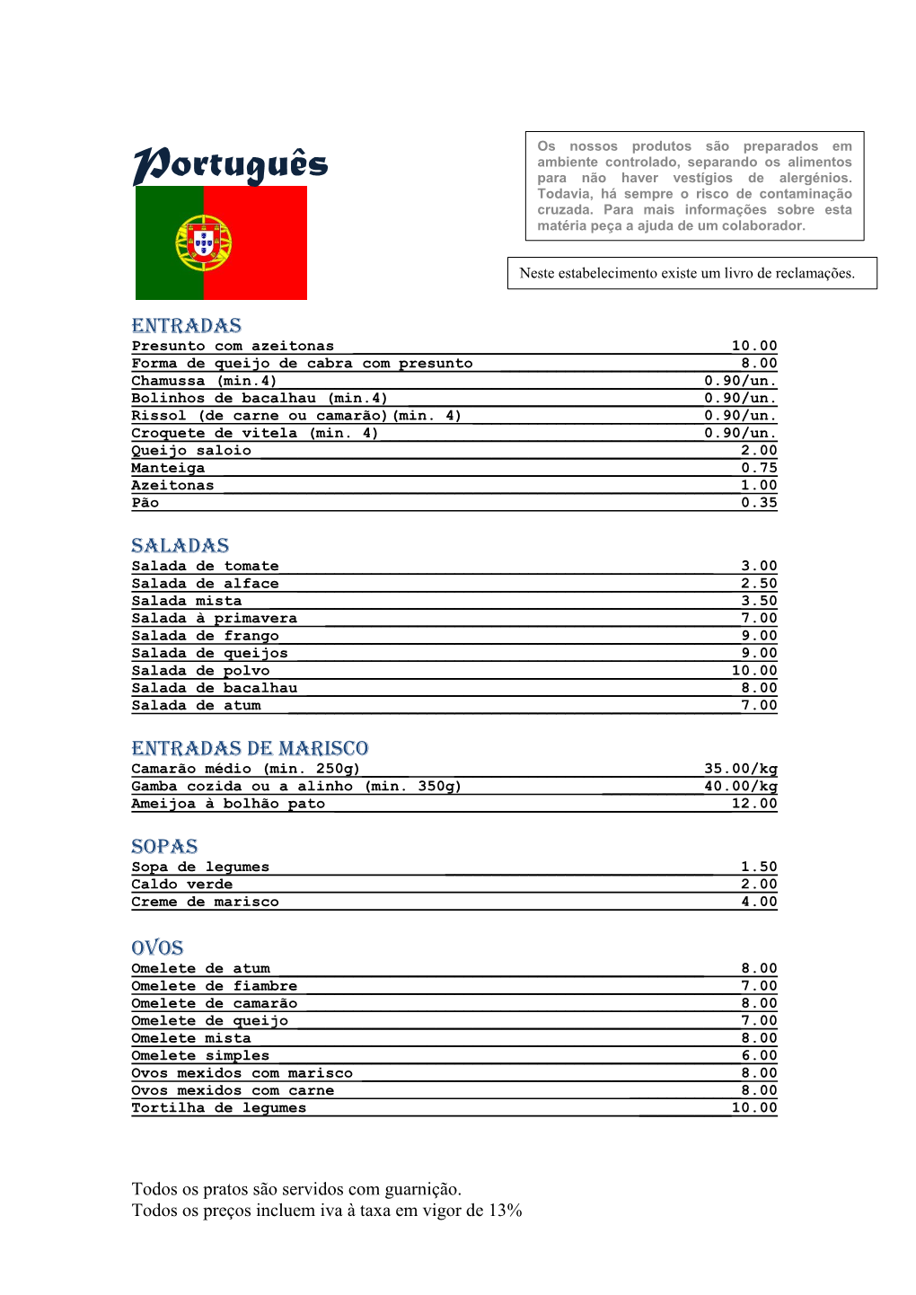 Português Para Não Haver Vestígios De Alergénios