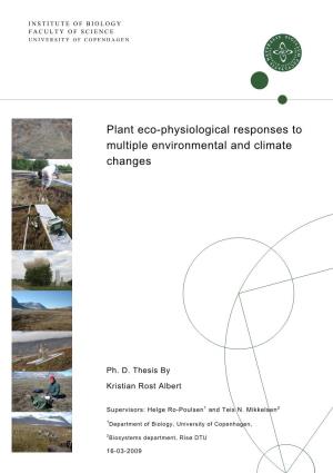 Plant Eco-Physiological Responses to Multiple Environmental and Climate Changes