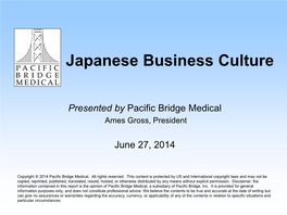 Japanese Business Culture Presentation