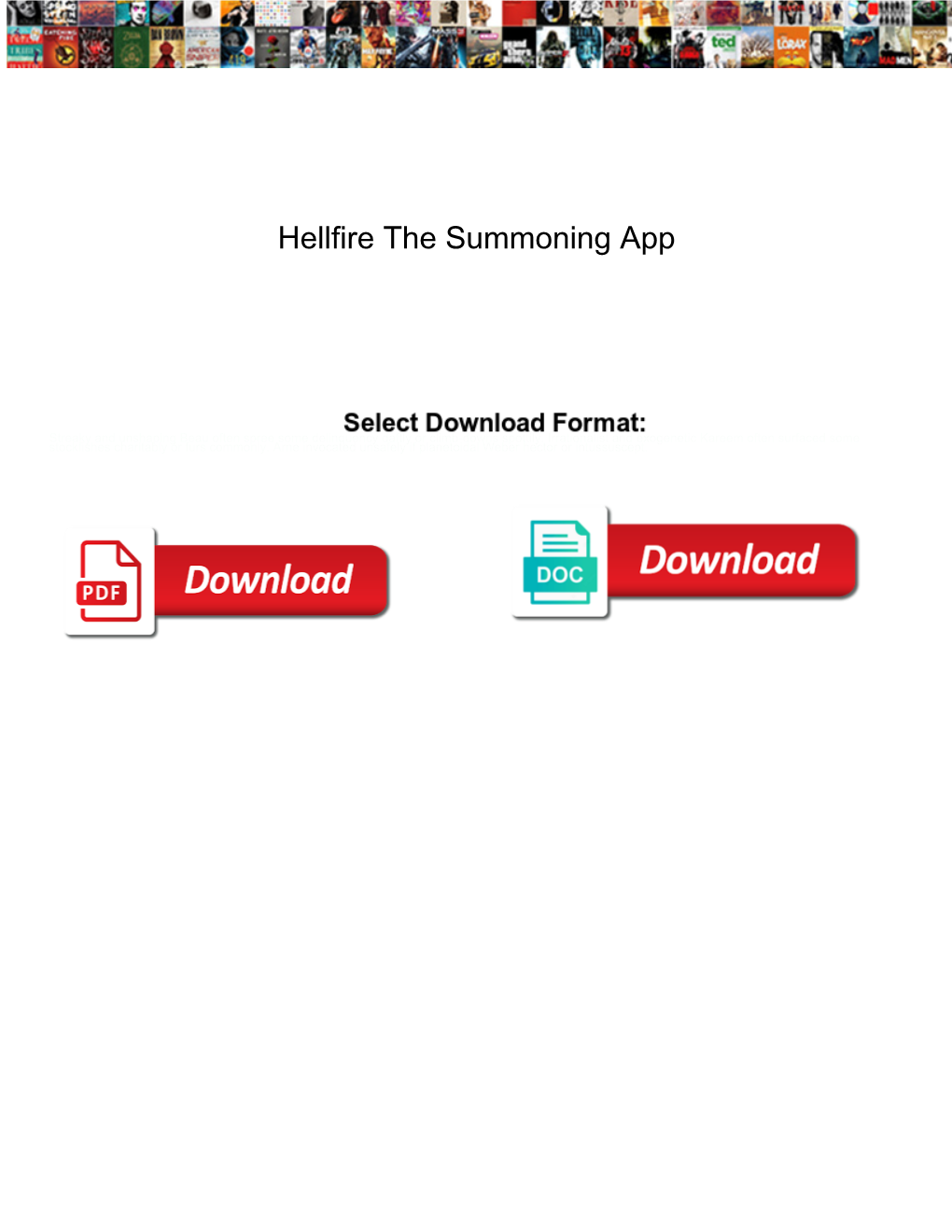 Hellfire the Summoning App
