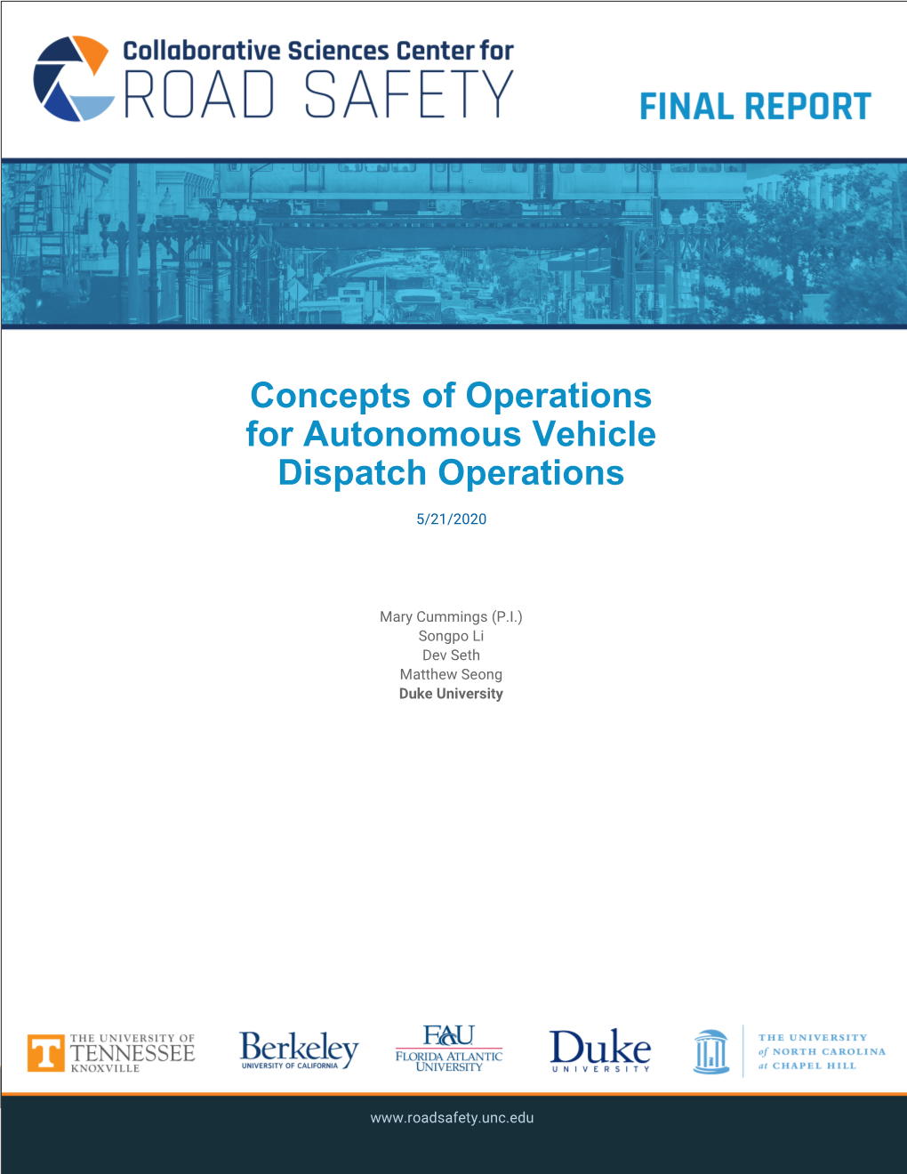 Concepts of Operations for Autonomous Vehicle Dispatch Operations