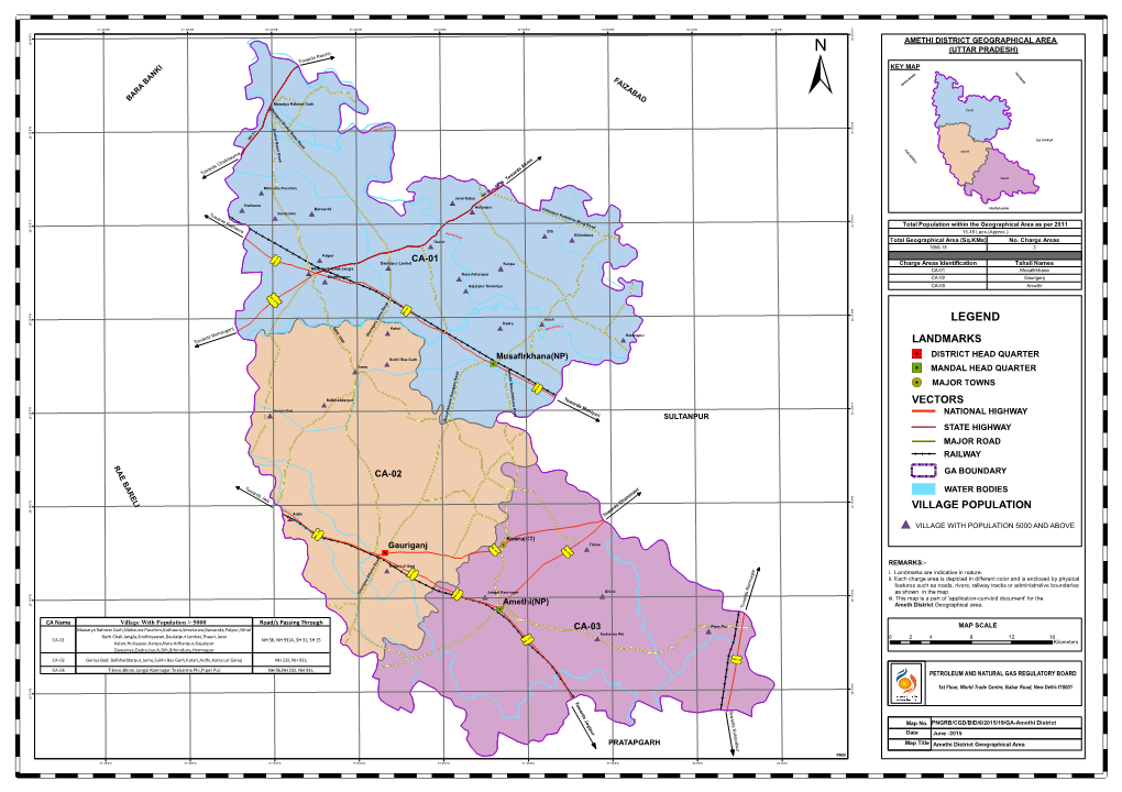 Amethi District Geographical Area (Uttar Pradesh)