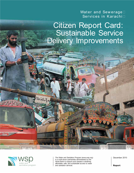 Citizen Report Card: Sustainable Service Delivery Improvements