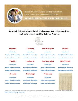 Southeastern U.S. Native Communities Research Guide