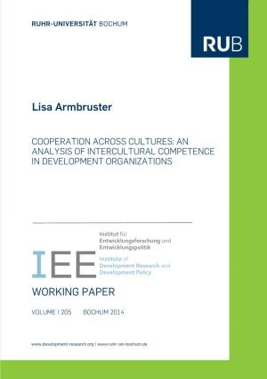 Cooperation Across Cultures: an Analysis of Intercultural Competence in Development Organizations