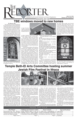 Temple Beth-El Arts Committee Hosting Summer Jewish Film