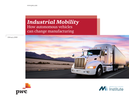 Industrial Mobility How Autonomous Vehicles Can Change Manufacturing